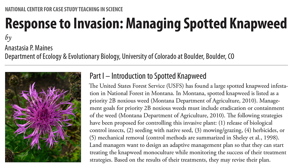 Response to Plant Invasion