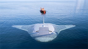 UUV in ocean