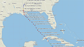 Hurricane Ida path