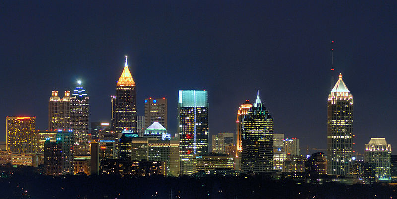 Night photo of the skyline of Atlanta, Georgia