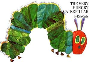 Cover of the Eric Carle book, The Very Hungry Caterpillar